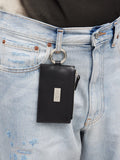 MM6 Maison Margiela black leather zip wallet, imported from the UK