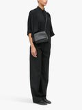 MM6 Maison Margiela black folded leather shoulder bag - British product