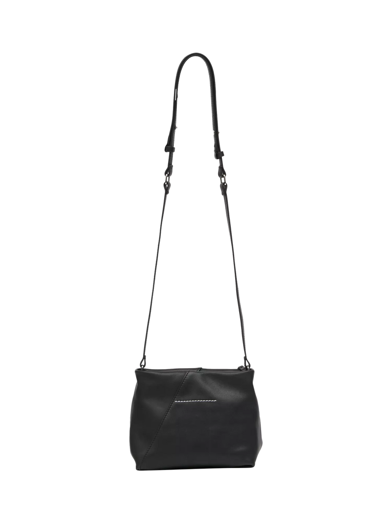 MM6 Maison Margiela black folded leather shoulder bag - British product