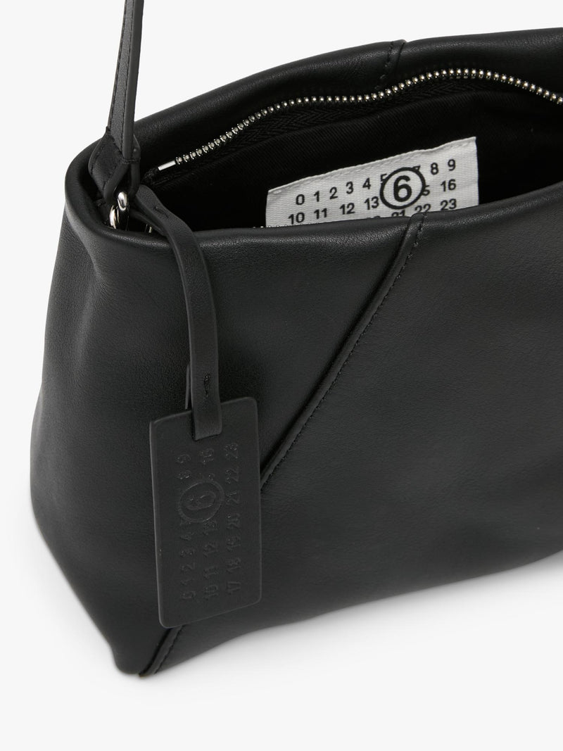 MM6 Maison Margiela black folded leather shoulder bag - British product