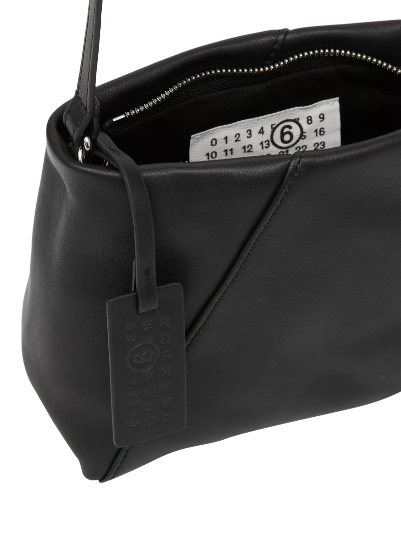 MM6 Maison Margiela black folded leather shoulder bag - British product