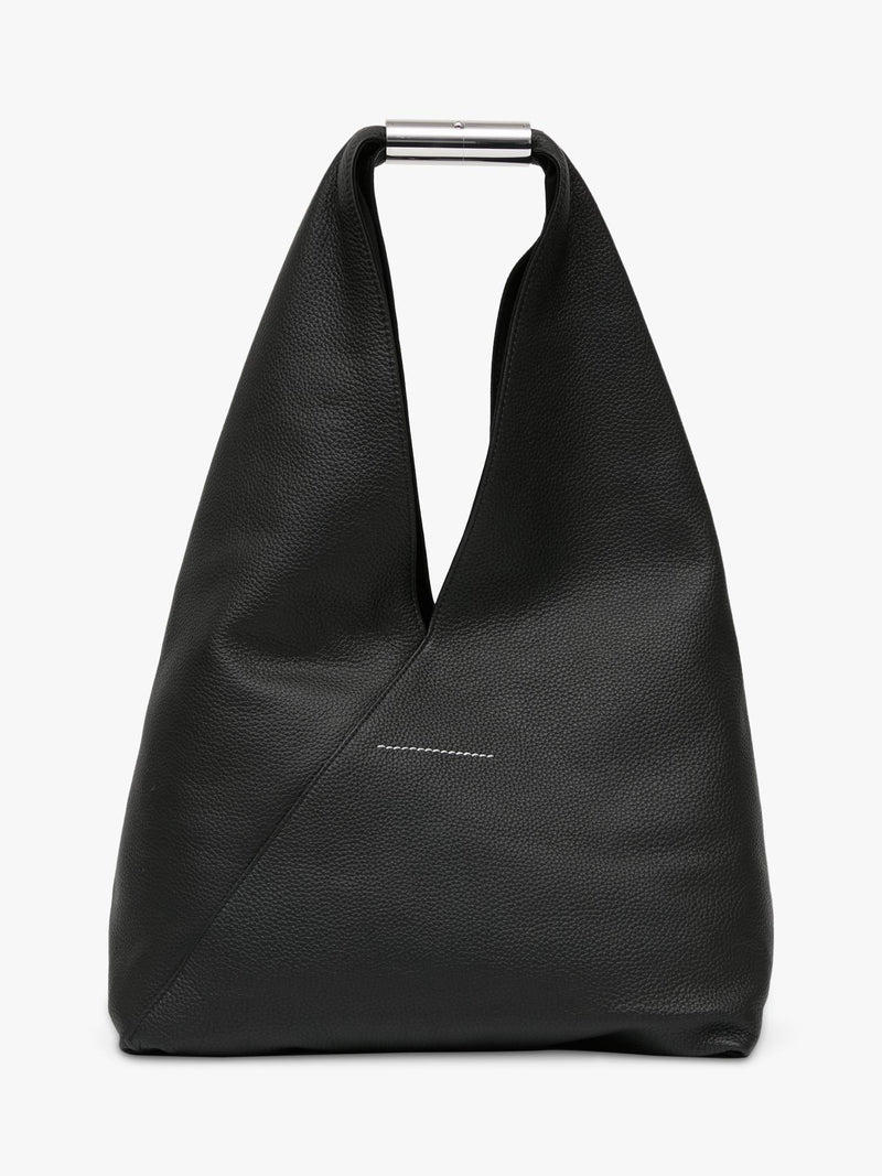 MM6 Maison Margiela black leather shoulder bag with Japanese design - British product