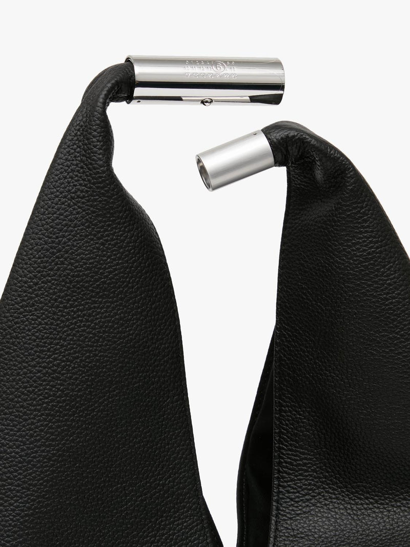 MM6 Maison Margiela black leather shoulder bag with Japanese design - British product