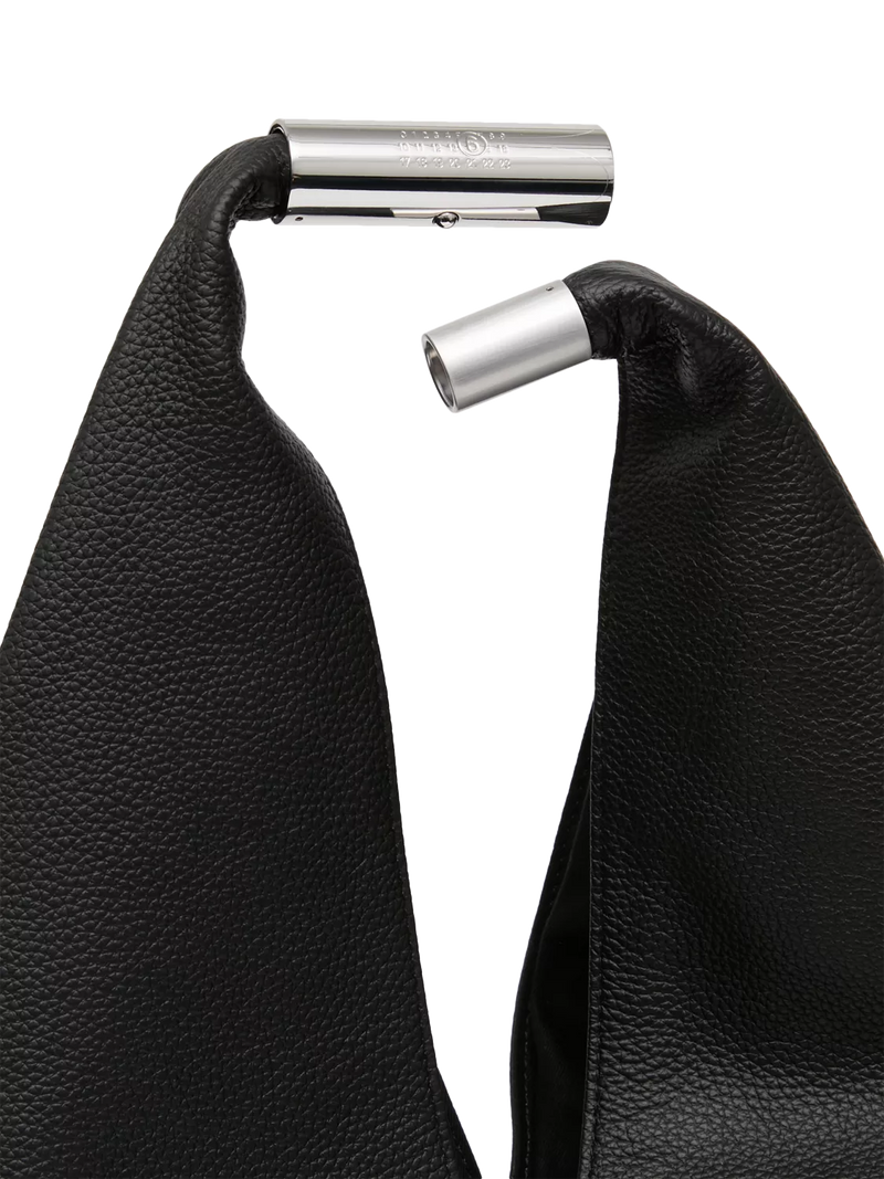 MM6 Maison Margiela black leather shoulder bag with Japanese design - British product