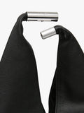 MM6 Maison Margiela black leather shoulder bag with Japanese design - British product