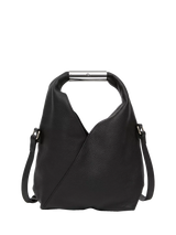 John Lewis MM6 Maison Margiela Small Japanese Leather Crossbody Bag, Black- Buy online at McGrocer