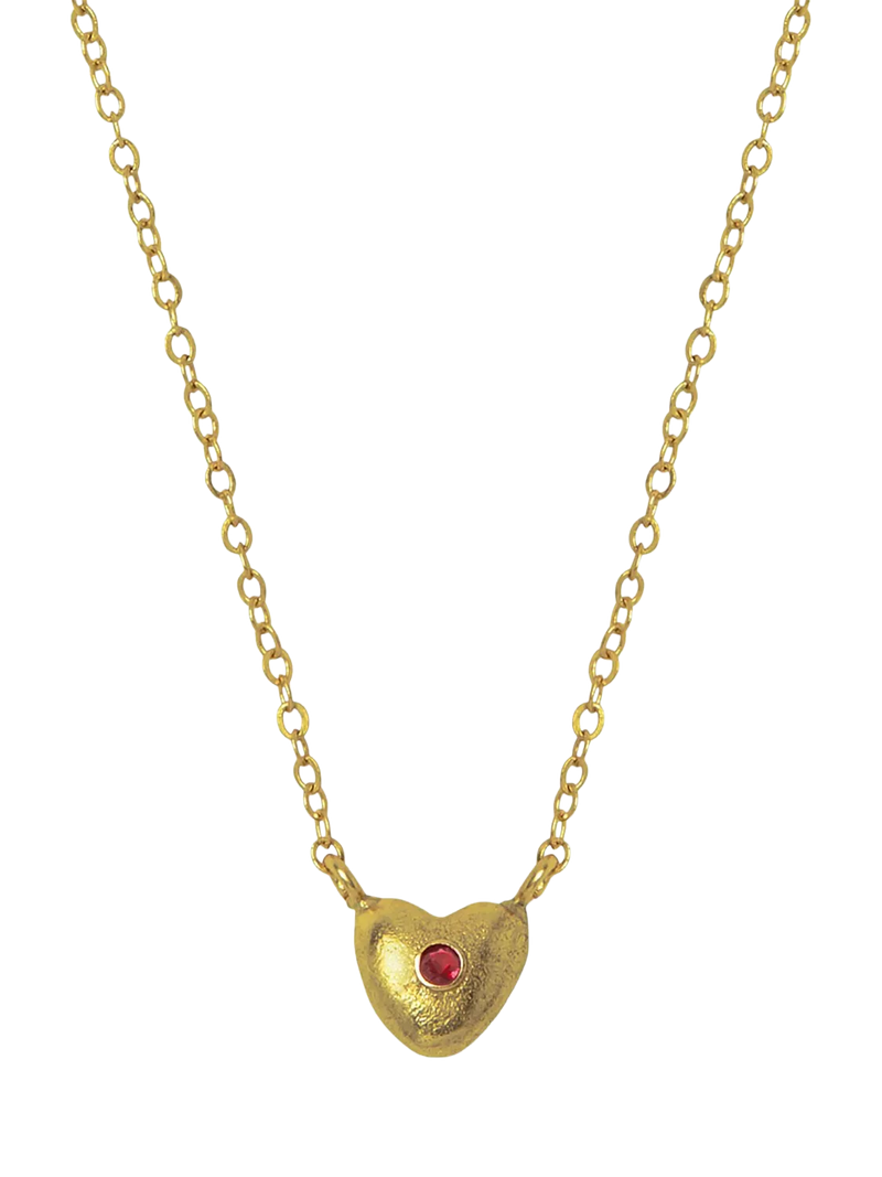 Ottoman Hands cubic zirconia heart pendant necklace 43cm, imported from the UK