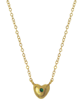 Ottoman Hands heart pendant necklace gold cubic zirconia, imported from the UK