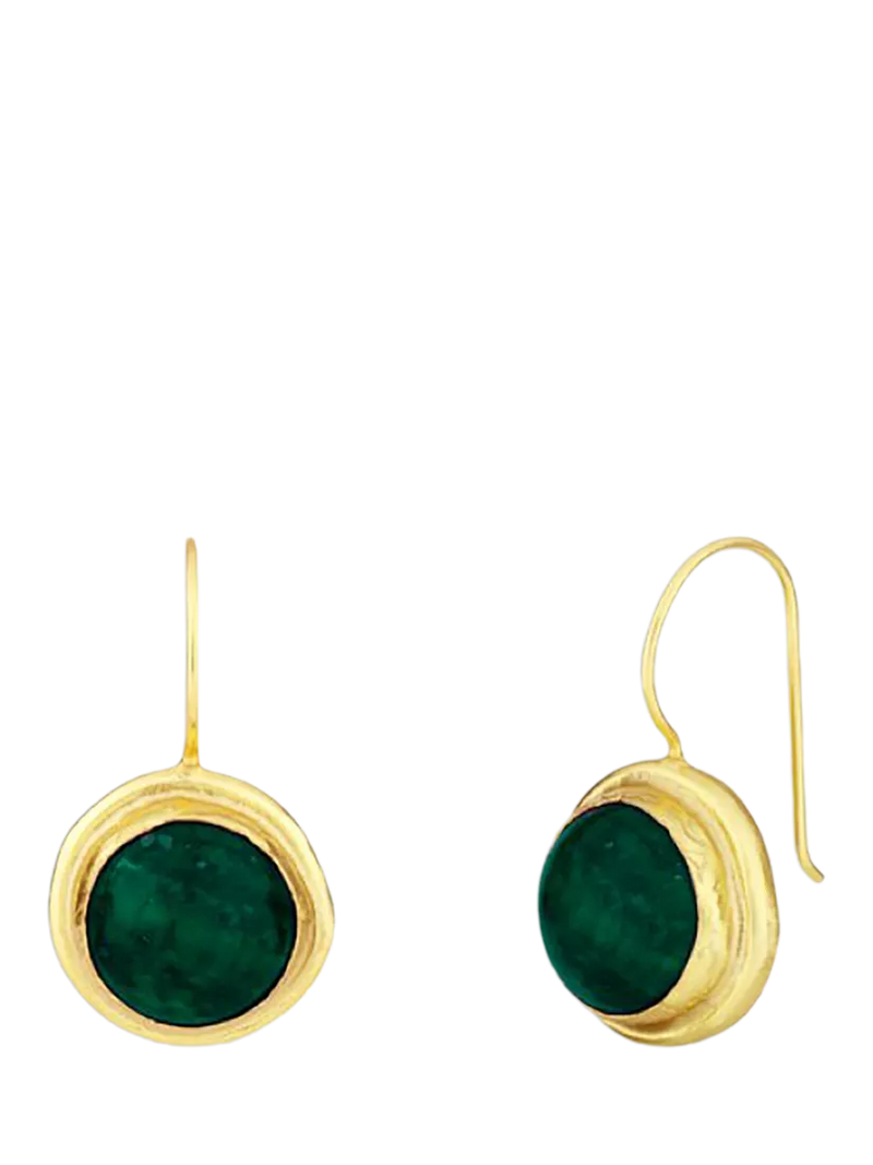 Ottoman Hands Noa Ruby Drop Earrings Gold