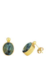 John Lewis Ottoman Hands Siena Labradorite Stud Earrings Gold- Buy online at McGrocer