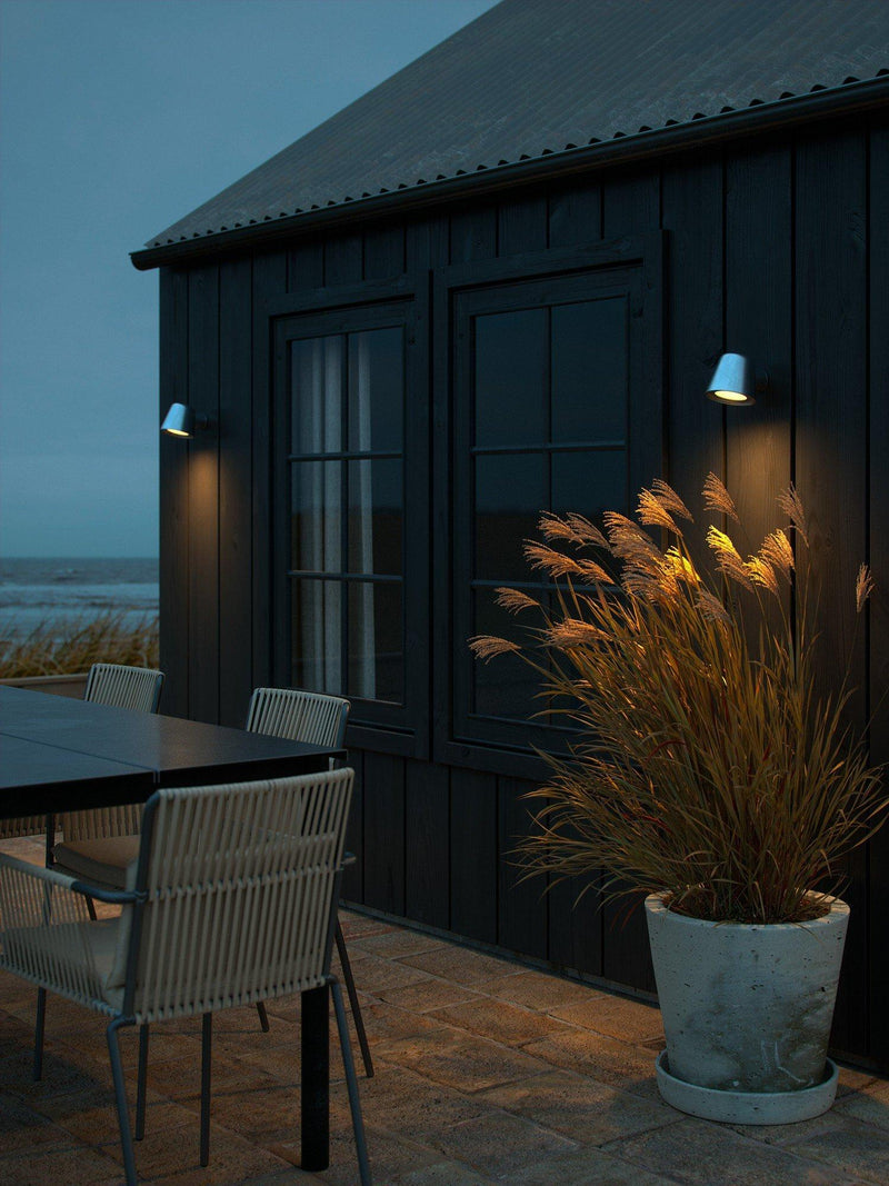 Nordlux Aleria galvanised outdoor wall light (British brand)