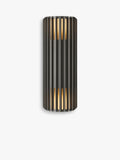 Nordlux Aludra ribbed outdoor wall light anthracite 33.7cm, UK version