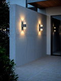 Nordlux Aludra ribbed outdoor wall light anthracite 33.7cm, UK version
