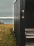 Nordlux Aludra ribbed outdoor wall light black - British product
