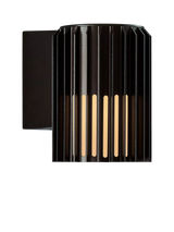 John Lewis Nordlux Aludra Ribbed Outdoor Wall Light, Black- Buy online at McGrocer