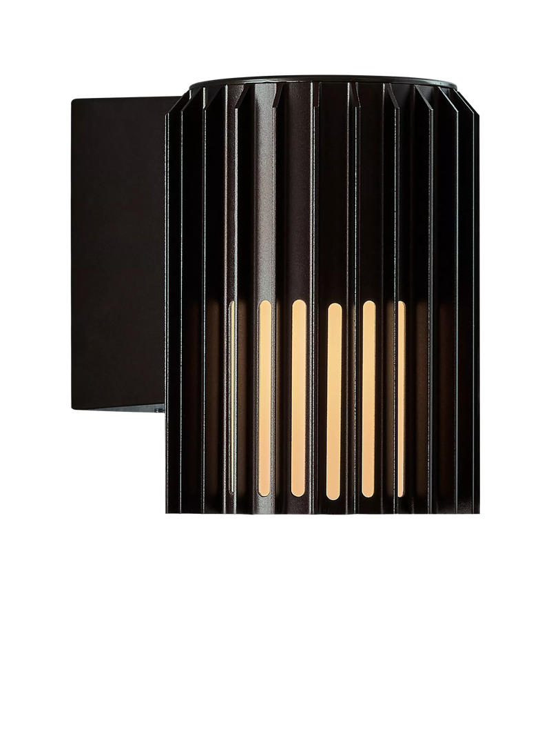 Nordlux Aludra ribbed outdoor wall light (British brand)