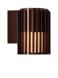 Nordlux Aludra ribbed outdoor wall light brown, (British brand)