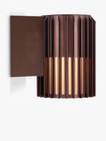 Nordlux Aludra ribbed outdoor wall light brown, (British brand)