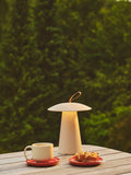 Nordlux Ara To-Go portable rechargeable outdoor table lamp sand, imported from the UK