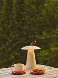 Nordlux Ara To-Go portable rechargeable outdoor table lamp sand, imported from the UK