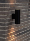Nordlux Tin Maxi outdoor double wall light black, imported from the UK