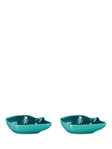 John Lewis Le Creuset Stoneware Snapper Fish Dish Bleu Riviera Set of 2 12cm- Buy online at McGrocer