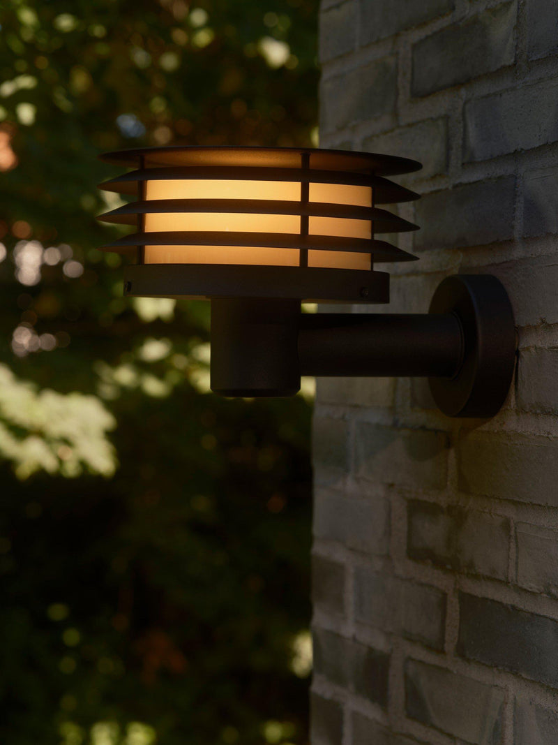 Nordlux Cirella black outdoor wall light 31.5cm (British brand)