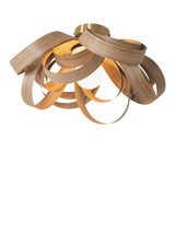 John Lewis Tom Raffield Skipper Small Semi Flush Ceiling Light, Dia.46cm, Oak- Buy online at McGrocer
