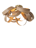 Tom Raffield Skipper semi flush ceiling light oak 46cm (British brand)