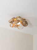 Tom Raffield Skipper semi flush ceiling light oak 46cm (British brand)