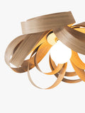 Tom Raffield Skipper semi flush ceiling light oak 46cm (British brand)