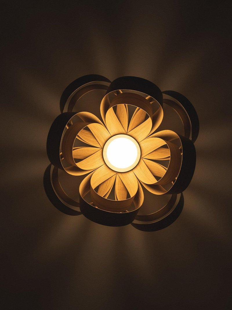 Tom Raffield Skipper semi flush ceiling light oak 46cm (British brand)
