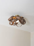 Tom Raffield Skipper ceiling light 46cm walnut, imported from the UK
