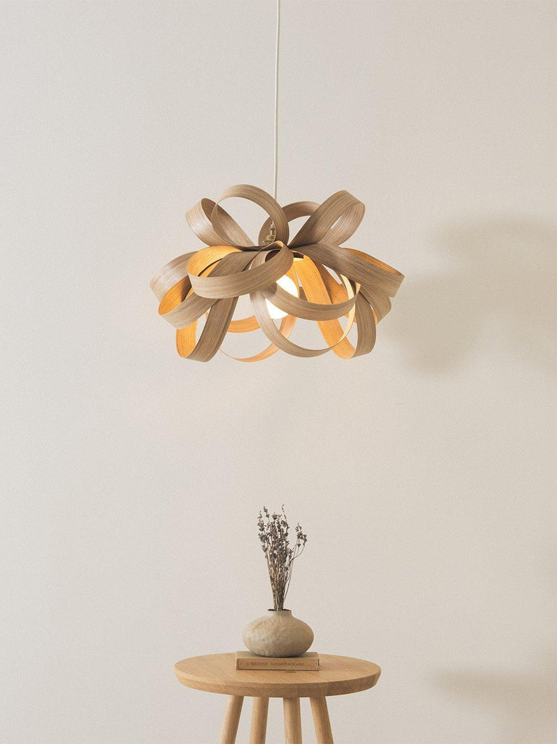 Tom Raffield Skipper pendant ceiling light 46cm oak (British brand)