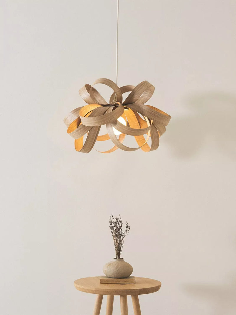 Tom Raffield Skipper pendant ceiling light 46cm oak (British brand)