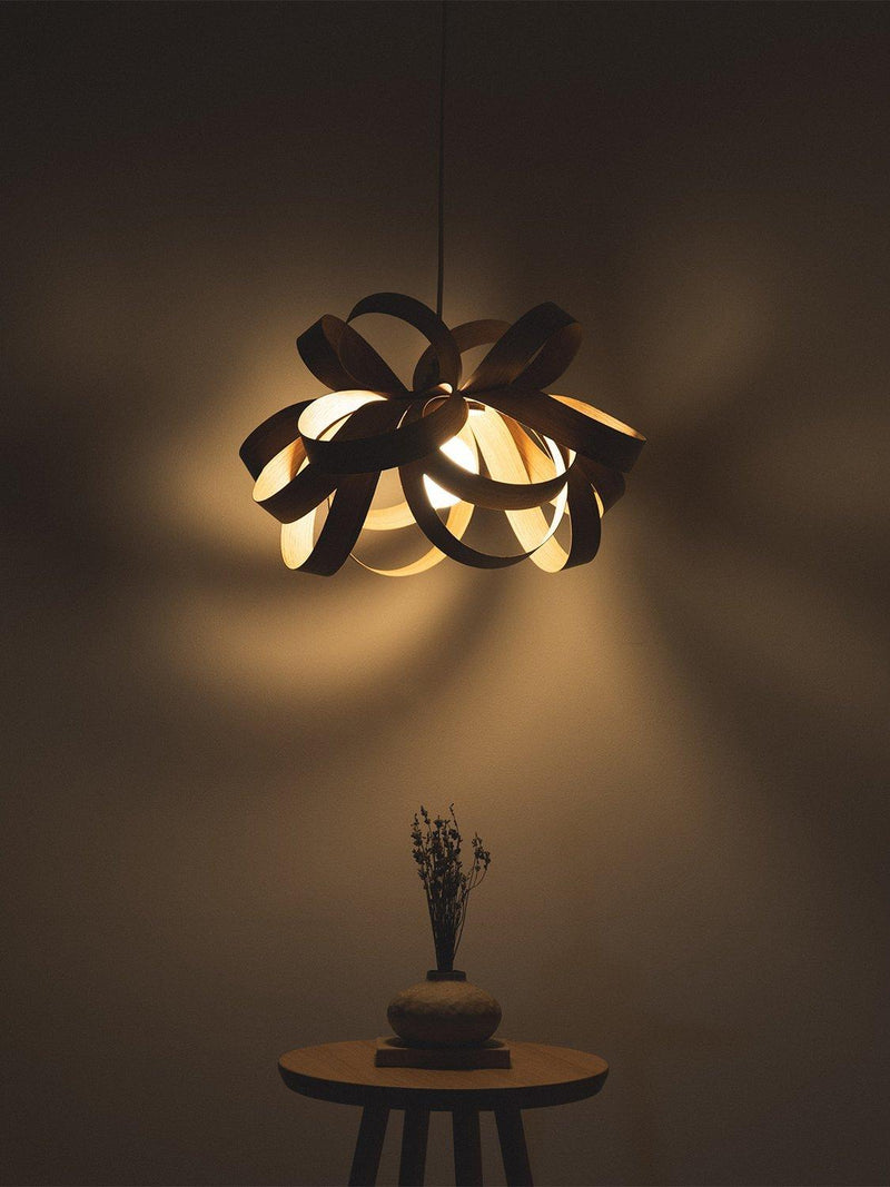 Tom Raffield Skipper pendant ceiling light 46cm oak (British brand)