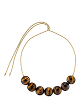 John Lewis EDBLAD Aura Gold and Tigers Eye Beaded Necklace 70cm- Buy online at McGrocer