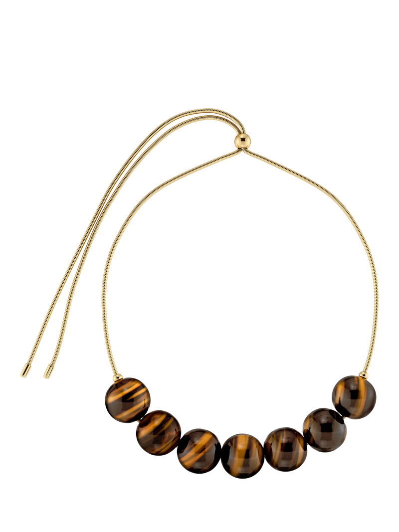 EDBLAD beaded necklace gold tiger's eye 70cm, UK version