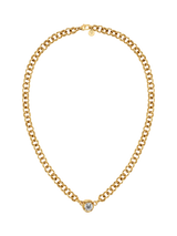 John Lewis EDBLAD Ocean Gem Chunky Chain Crystal Necklace, Gold- Buy online at McGrocer