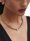 EDBLAD gold crystal chunky chain necklace - British product