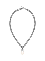 John Lewis EDBLAD Swivel Pearl Necklace, Stainless Steel, 45 cm Chain- Buy online at McGrocer