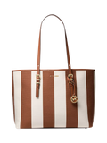 Michael Kors striped tote bag luggage tan (British brand)