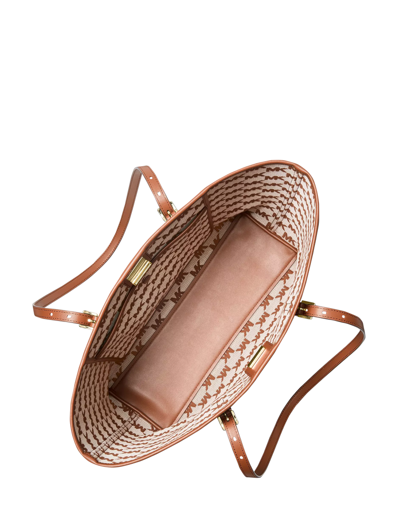 Michael Kors striped tote bag luggage tan (British brand)