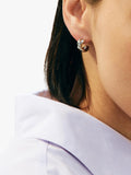 EDBLAD small crossover hoop earrings silver, imported from the UK