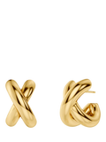EDBLAD Alexa large crossover hoop earrings gold - British product