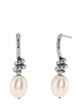 EDBLAD swivel pearl drop earrings stainless steel 8x10mm - British product