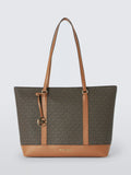 Michael Kors Andie Medium Shopper Logo Tote Bag, Brown/Acorn