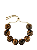 EDBLAD Aura beaded bracelet gold tigers eye adjustable - British product