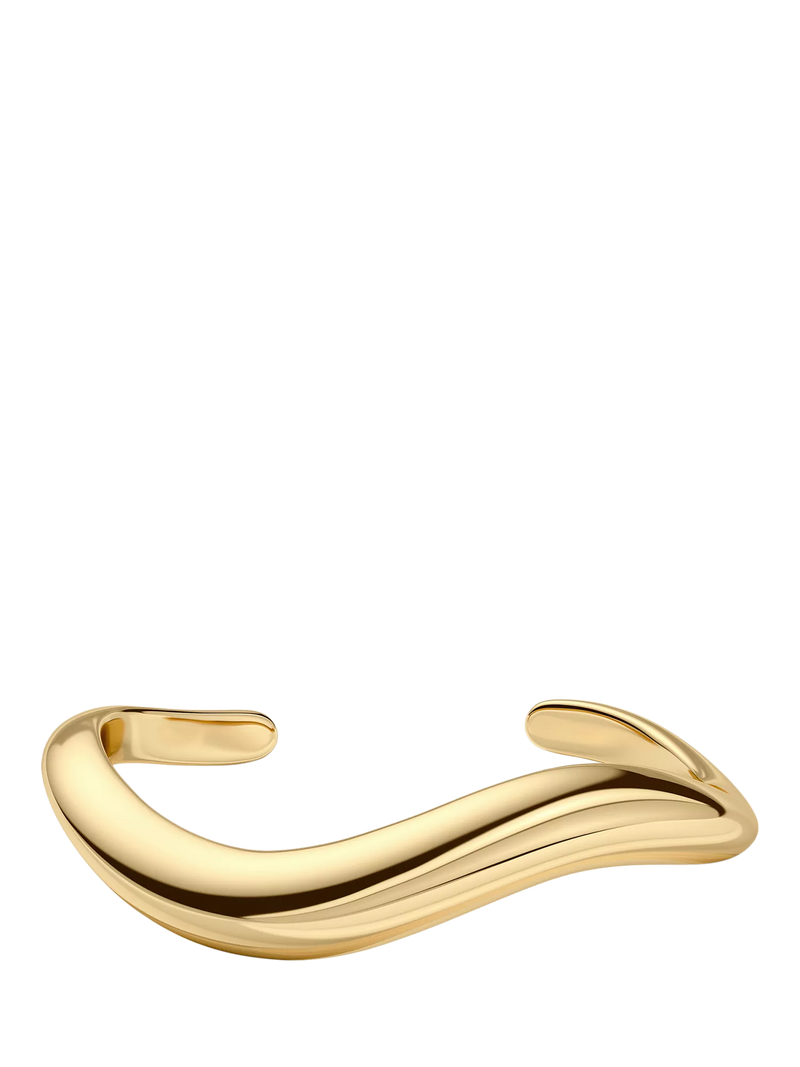 EDBLAD Azura sculpted open bangle gold plated (British brand)