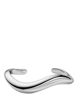 John Lewis EDBLAD Azura Sculpted Open Bangle, Silver Toned Stainless Steel- Buy online at McGrocer